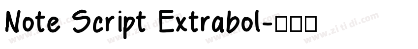 Note Script Extrabol字体转换